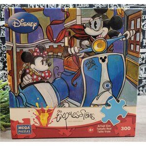 Disney Expressions Sidecare Adventures Mickey & Minnie 300 Piece Puzzle